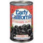 Early Caloifornia Black Olives - They are more than just a pizza topping, they are a great snack for low carb diets and a staple for any salad.