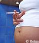 Pregnant woman smoking - When a pregnant woman smokes, so does her unborn child!