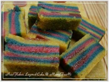 haw flakes steamed cake - how flakes steamed cake, and it is layered