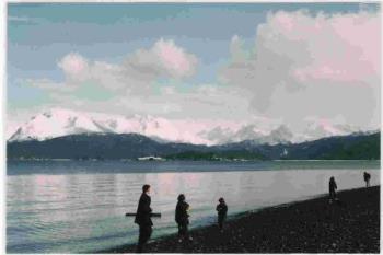 Homer Beach, Alaska - This is a picture of Homer Beach in the Kenai Mountains taken in 1999.