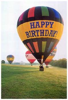 Happy Birthday Balloons. - Happy Birthday Hot Air Balloons