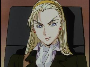 Dorothy Catalonia - screencap of Dorothy Catalonia from the anime series Gundam Wing (Shin Kidou Senki Gundam W). This is when she is petioning Milardo Peacecraft (Zechs) to let her join him on Whitefang&#039;s side.