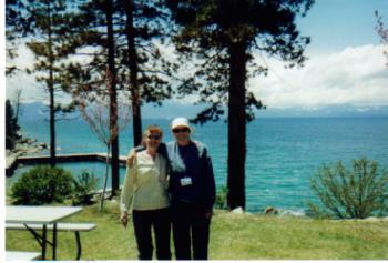 Lake Tahoe - This is me and a friend and me and was taken at South Lake Tahoe a few years ago at a women&#039;s retreat. It was relaxing and beautiful. The lake is so peaceful.
