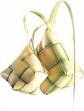 ketupat shell - this is ketupat shell which we used to cook the ketupat with the coconut milk. It is nice to eat with the peabut gravy