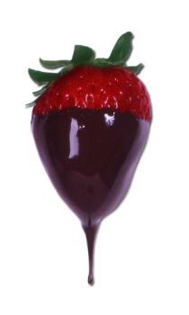 strawberry dipped in chocolate - romantic food