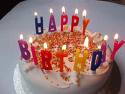 Happy Birthday! - cake lit up