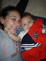 Me n my lil man - He loves me too, its so sweet when he holds me! It melts my heart! 