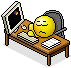 Working on a pc - Hard at work on the computer