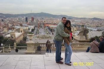 Me and my bf in Barcelona - Barcelon, a very beautiful city...