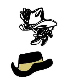 Black and white hat. - Good and bad black and white, Cowboy hats