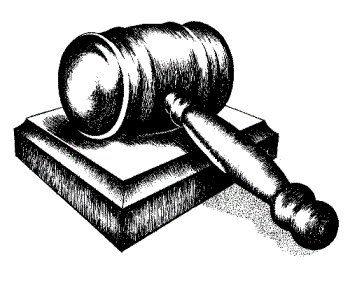 A judge&#039;s gavel. - A clipart image of a judge&#039;s gavel. Found at http://biology.unm.edu/Potter/Careers/HTML/C17Law.html