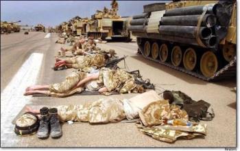 unfair judgement of soldiers - soldiers sleeping on ground