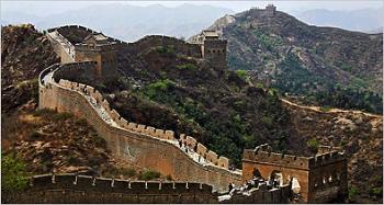 Wall of china - Wall of china is said to be the only human made building visible from moon.