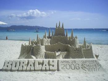 Sand Castle - Sand Castle crafted at the beach of Boracay Island.