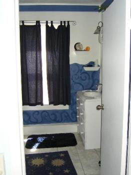 The redone bathroom - THis is the "after" photo of the redone bathroom. Unfortunatly, you can't see the tub to the left, I am very proud of that. The redone bathroom - THis is the "after" photo of the redone bathroom. Unfortunatly, you can't see the tub to the left, I am very proud of that.