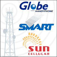 network provider - globe-smart-sun cellular