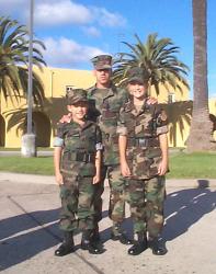 Young Marines - Young Marines with Commanding Officer on Graduation Day.