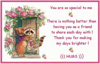 thank you friend - thanks to all the friends I have may they all be well and happy