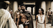 300 - King Leonidas and Queen Gorgo talking with the Persian messenger