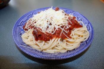 Spaghetti - A bowl of Spaghetti with Meat Sauce