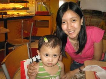 ninang and thea - during valentines at kamayan resto