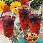  April Fools Berry Soda -  "Here&#039;s a prank that will get your family to pucker up! These berry &#039;beverages&#039; look inviting to sip, but they&#039;re actually gelatin that&#039;s tricky to suck through a straw, so keep some spoons handy."