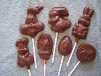 Chocolate Suckers - These are some chocolate bunny suckers, made especially for Easter. 