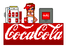 Coke Stand - Doll at Coca Cola stand