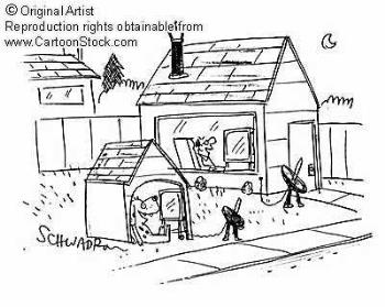 Cable in the dog house - Just a funny cartoon pic. Cable in the dog house - Just a funny cartoon pic.