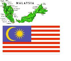 map & flag - Malaysia