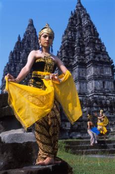 indonesia - ramayana dancers at prambanan temple
