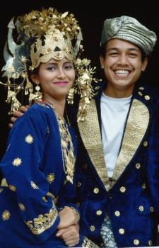 indonesia  - bride and groom from west sumatra