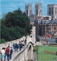 York City Walls - Walks are available around the old York Castle walls which are the perimeter of the old city. The Minster is in the background.