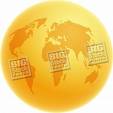 Yellow Globe - yellow globe showing the world