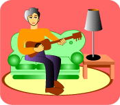 music - playing guitar