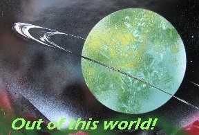 Out of this world - Spray Paint art by F.Z. Harper.
