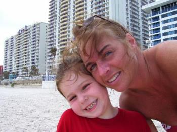 Mom and Daughter in Florida - Katelyn and I at Daytona Beach.