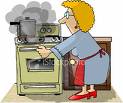 DINNERTIME - woman cooking over a stove