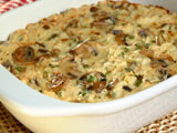 Mushroom Rice Bake - Here&#039;s a creamy-rich side dish to take to your next gathering. Made with mushrooms and rice.
