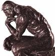 monument of a thoughtful person - this sculpture is made by auguste rodin