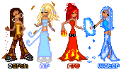 Earth, Air, Fire, Water - All 4 elements.