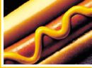 Hot Dog with mustard - A hotdog with mustard