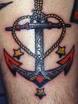 Tattoos - The anchor, a very naff tattoo that sailors used to have done!
