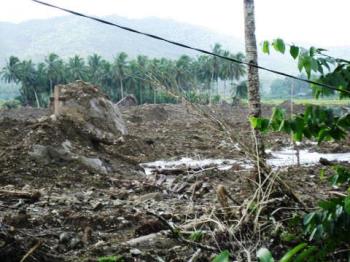 Disaster - Landslide where a community in the Philippines was buried.