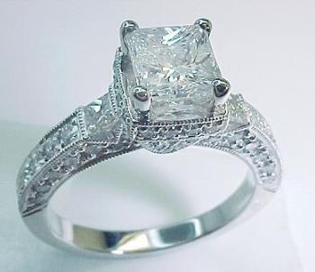 wedding ring - A diamond wedding ring.