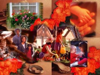 Remembering Mom - This collage depicts the many sides of a mother throughout her life....the sharing with her children...the home she loved....the generations shared...mothers are a blessing to be treasured.