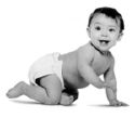 crawling baby - It is fairly normal to a baby to choose standing up over crawling because they always see grown-ups walking around so they try to imitate the grown-ups&#039; actions.