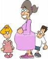 Cartoon mom - cartoon mom, mom with kids