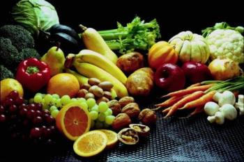 Assorted Fresh Fruits, Nuts, and Veggies - This photo depicts an assortment of fresh fruits, nuts, and veggies......eating these items will assist you in living a healthy life style..
