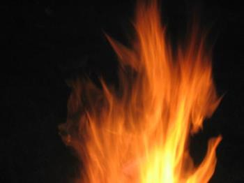 More Flames - I love watching the flames jump and dance 
in and around the wood in the pit.